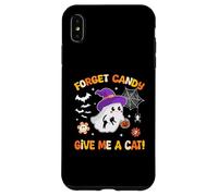 Groovy Forget Candy Give Me a Cat Ghost sujetando a un Gato Negro Carcasa para iPhone XS MAX