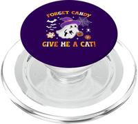 Groovy Forget Candy Give Me a Cat Ghost sujetando a un Gato Negro PopSockets PopGrip para MagSafe