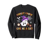 Groovy Forget Candy Give Me a Cat Ghost sujetando a un Gato Negro Sudadera