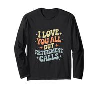 Groovy Funny Retirement Sarcastic Retired Humor Retro Design Manga Larga
