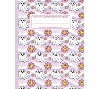 Groovy Ghost Primary Ruled Notebook: A Cute Lined Composition Book for Kids - Fun Retro Paper for Handwriting Practice & Story Writing, K-2