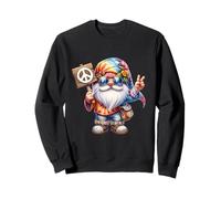 Groovy GNOME Dad In Rainbow Hippie Bandana with Peace Sign Sudadera