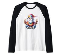 Groovy GNOME with Peace Hand For Men and Hippie Grandpa Life Camiseta Manga Raglan
