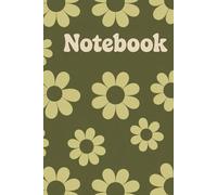 Groovy Green Floral Notebook: Aesthetic Retro Journal with Lined Pages for Daily Notes, School, or Office