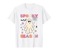 Groovy Halloween Cute Ghost Spooky Season Hombres, Mujeres y niños Camiseta gráfica económica, Hombre, Blanco, L