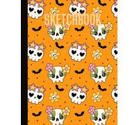 Groovy Halloween Sketchbook: for Kids teens girls boys and adults, Blank Paper Pad 8.5" x 11" - 100 Pages
