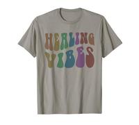 Groovy Healing Vibes Terapeuta de Bienestar Peace Love Therapy Camiseta