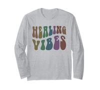 Groovy Healing Vibes Terapeuta de Bienestar Peace Love Therapy Manga Larga