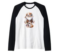 Groovy Hippie GNOME For Women Men and Hippies Love Barefoot Camiseta Manga Raglan