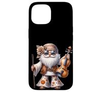 Groovy Hippie GNOME Graphic For Music Teacher Funny Violin Carcasa para iPhone 15