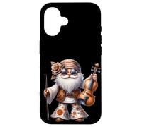 Groovy Hippie GNOME Graphic For Music Teacher Funny Violin Carcasa para iPhone 16