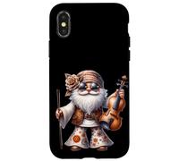 Groovy Hippie GNOME Graphic For Music Teacher Funny Violin Carcasa para iPhone X/XS