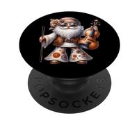 Groovy Hippie GNOME Graphic For Music Teacher Funny Violin PopSockets PopGrip Adhesivo