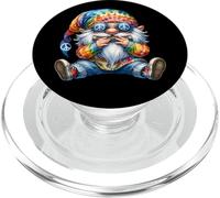 Groovy Hippie GNOME with Harmonica For Adults Funny Dad Life PopSockets PopGrip para MagSafe