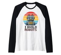 Groovy I Build Robots Robótica Ingeniería Tecnología Programa de IA Camiseta Manga Raglan