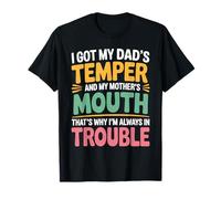 Groovy I Got My Dad'S Temper and My Mother's Mouth Funny Camiseta