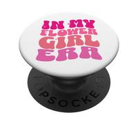 Groovy In My Flower Girl Era Linda Retro Cumpleaños Niña PopSockets PopGrip Adhesivo