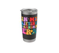 Groovy In My Grandma Lifting Era Entrenamiento Gimnasio Halterofilia Vaso térmico de acero inoxidable de doble pared