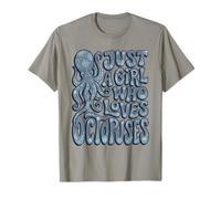 Groovy Just A Girl Who Loves Pulpuses Retro Camiseta