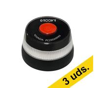 Groovy Luz de emergencia V16 baliza homologada DGT con geolocalización | Pack 3 uds