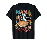 Groovy Mama Goose Flower Día de la Madre Mamá Mamá Tonto Gansos Camiseta