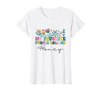 Groovy My Favorite People call me Honey Floral Día de la Madre Camiseta