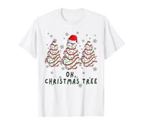 Groovy Oh Christmas Tree Funny Christmas Tree Cake Lovers Camiseta