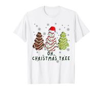 Groovy Oh Christmas Tree Funny Christmas Tree Cake Lovers Camiseta