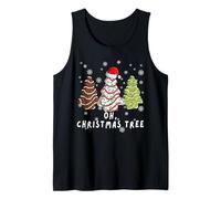 Groovy Oh Christmas Tree Funny Christmas Tree Cake Lovers Camiseta sin Mangas