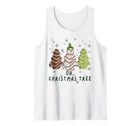 Groovy Oh Christmas Tree Funny Christmas Tree Cake Lovers Camiseta sin Mangas