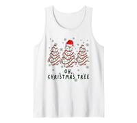 Groovy Oh Christmas Tree Funny Christmas Tree Cake Lovers Camiseta sin Mangas