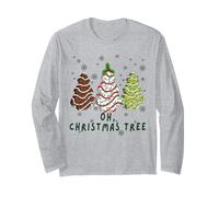 Groovy Oh Christmas Tree Funny Christmas Tree Cake Lovers Manga Larga