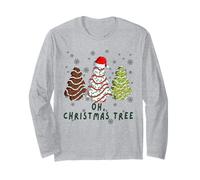 Groovy Oh Christmas Tree Funny Christmas Tree Cake Lovers Manga Larga