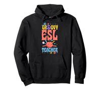Groovy Peace Flower para Profesores de inglés como Segundo Idioma, Día del Retroceso de los 60 Sudadera con Capucha