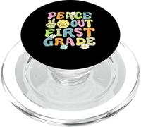 Groovy Peace Out Primer Grado Niños Primer Grado Último Día Escuela PopSockets PopGrip para MagSafe