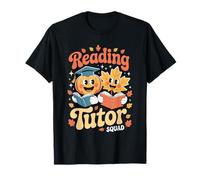 Groovy Reading Tutor Squad Teacher Autumn Autumn Pumpkin Book Camiseta