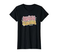 Groovy Retro Daisy Music Teacher Camiseta gráfica económica, Mujer, Negro, L