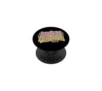 Groovy Retro Daisy Music Teacher PopSockets PopGrip Adhesivo