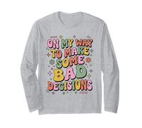 Groovy Retro Funny On My Way To Take Bad Decisions Vacation Manga Larga