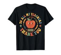 Groovy Retro Maestro Apreciación Gracias Educador Escolar Camiseta gráfica económica