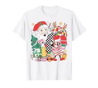 Groovy Santa Disco Ball Teachers Merry Christmas Pijamas Camiseta