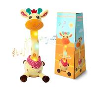 Groovy Singing & Dancing Giraffe Plush, Talking & Singing Giraffe Repeats What You Say, Stuffed Animal Baby Toy, Musical Stuffed Animal Gift with Recording Nursery Rhymes (Yellow)