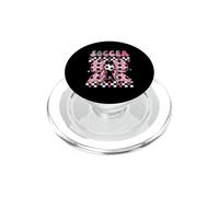 Groovy Soccer Girl Pink Bow, jugadora Deportiva a Cuadros PopSockets PopGrip para MagSafe