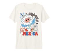 Groovy Spring Retro Flower Power Hippie Daisy Camiseta Premium