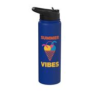Groovy Summer Music Festival Vacaciones Stainless Steel Insulated Water Bottle