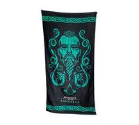 Groovy UK Assassin'S Creed Eivor Valhalla - Toalla de baño, 150 cm de Largo x 75 cm de Ancho, Color Negro