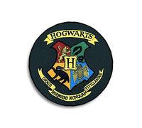 Groovy UK Harry_Potter_Hogwarts_Shield_Indoor_Floor_Mat, Alfombra Unisex Adulto, Negro, 100 X Cm