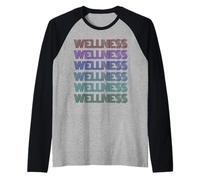 Groovy WELLNESS Health Coach Crew Trainer Life Nurse Yoga Camiseta Manga Raglan