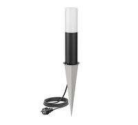 GROPO luz de bolardo con pincho de tierra y cable de 2m para exterior negro 41cm