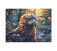 Gros Plan d'un Aigle à tête Blanche la Nuit Puzzle 500 Piezas Aliviar Estrés Profundo Créatures cosmiques magiques Rompecabezas Familiar para Hombres Y Mujeres Obra De Arte Decorativo Hogar 500 PCS